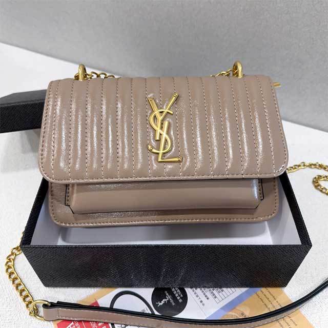 Metal Logo Leather Fashion Messenger Bag