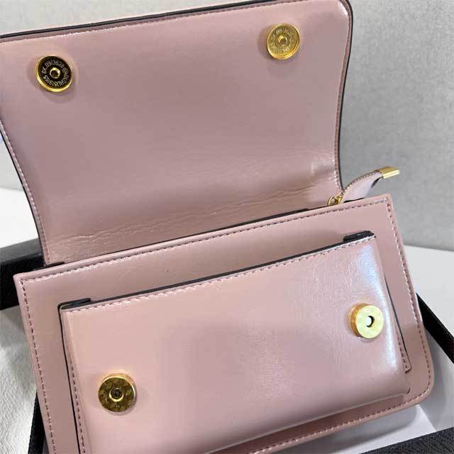 Metal Logo Leather Fashion Messenger Bag