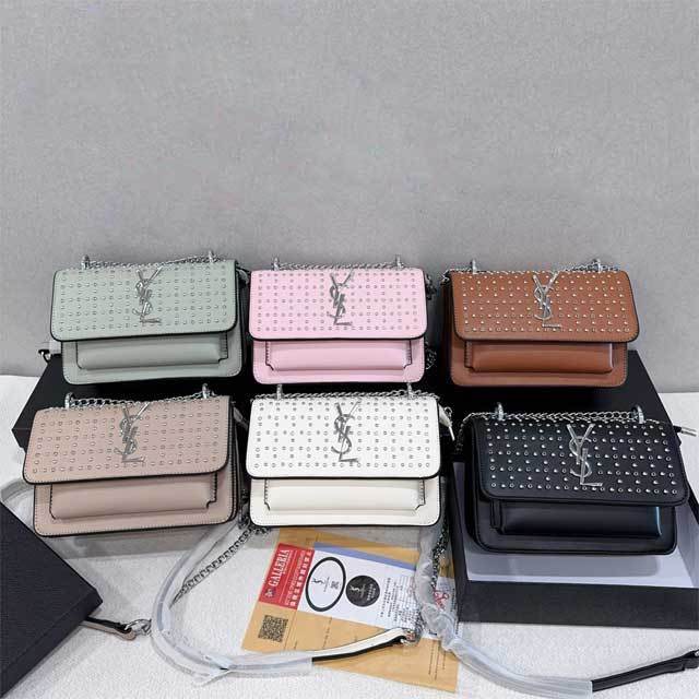 Rivets Leather Fashion Messenger Bag