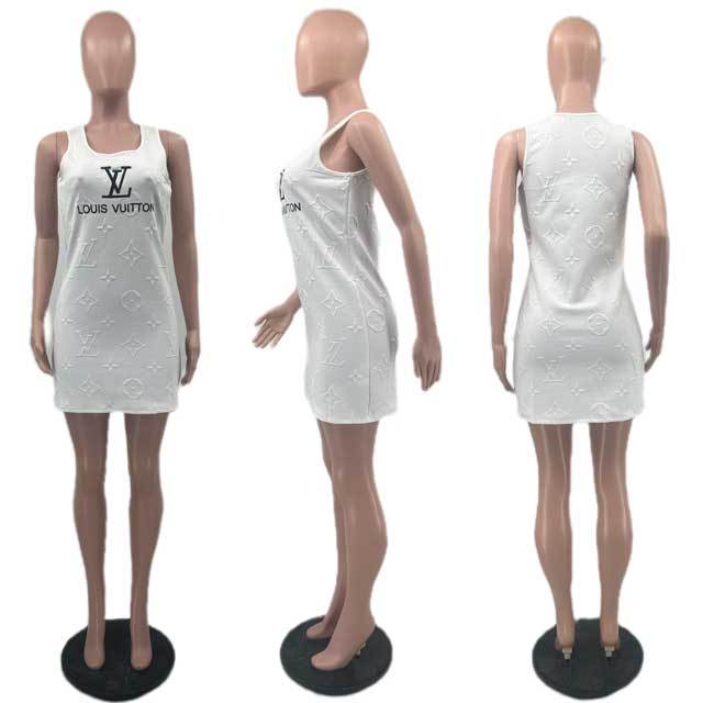 Embossing Women Vest Dress