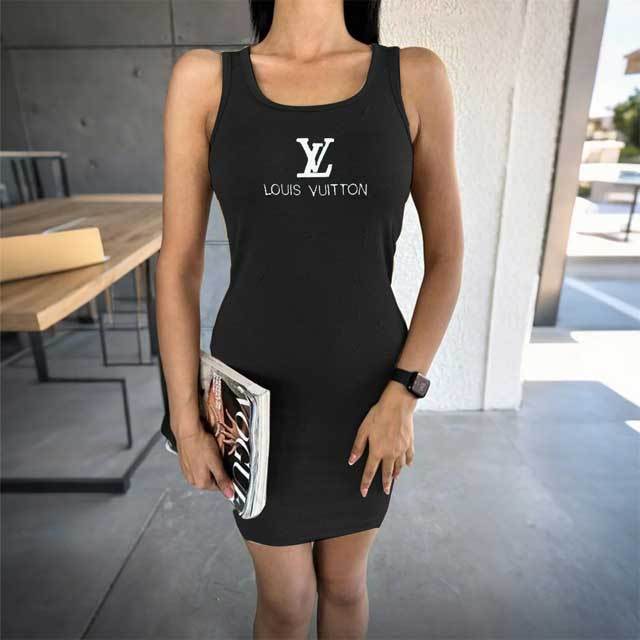 Embossing Women Vest Dress