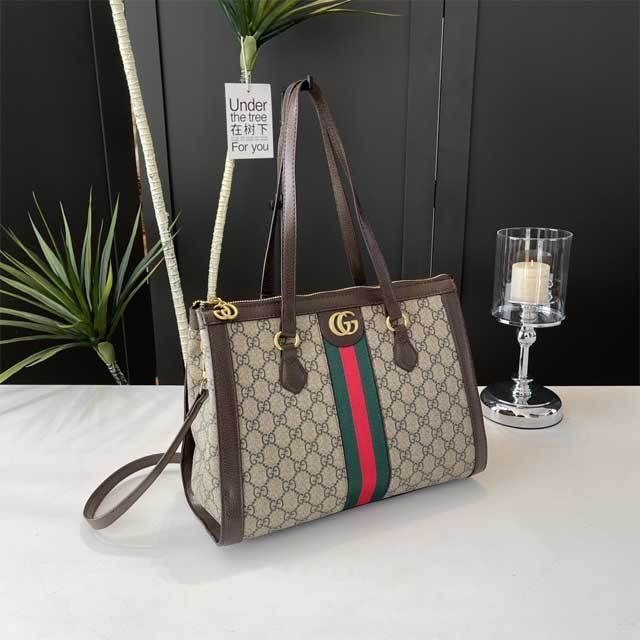Metal Logo Leather Printed Handbag