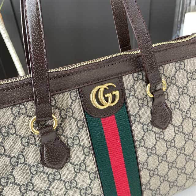 Metal Logo Leather Printed Handbag