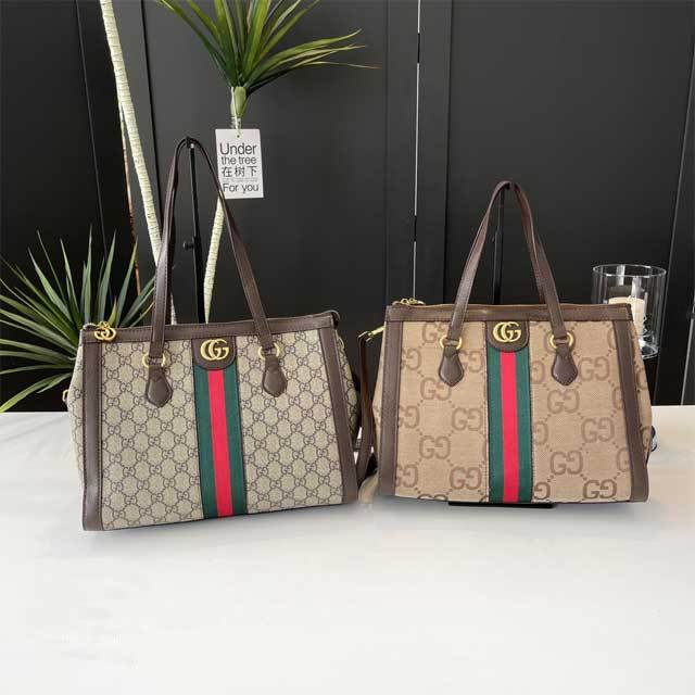 Metal Logo Leather Printed Handbag