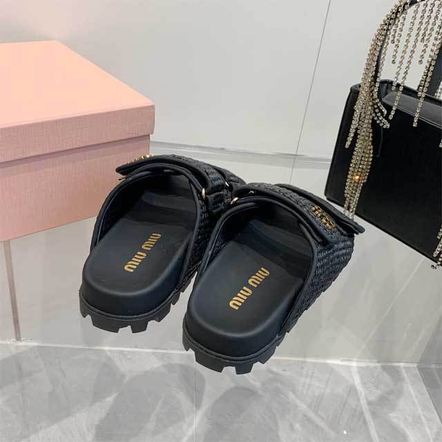 Braid Velcro Flat Sandals