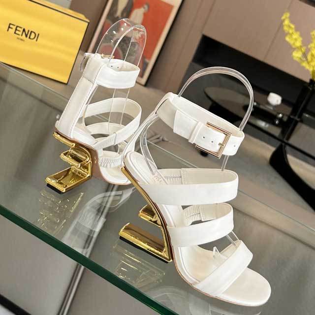 F-Shaped Heeled Hollow Out Sandals