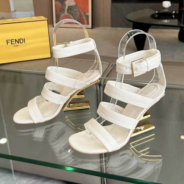 F-Shaped Heeled Hollow Out Sandals