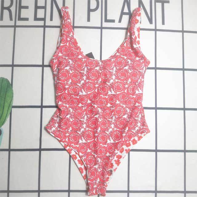 Floral Print Sexy Sleeveless One Piece