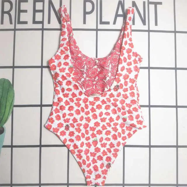 Floral Print Sexy Sleeveless One Piece