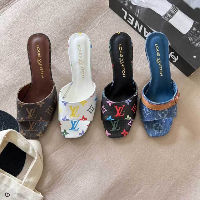 Printed Sexy Thin Heeled Sandals