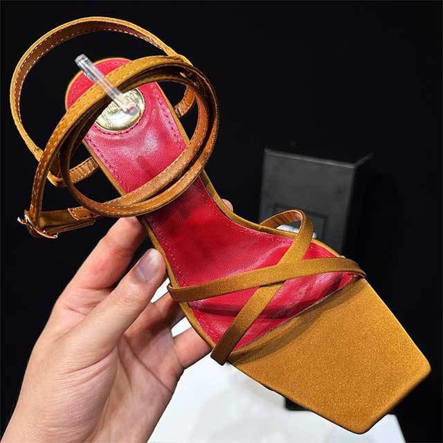Square Toe Sexy High Heeled Women Sandals