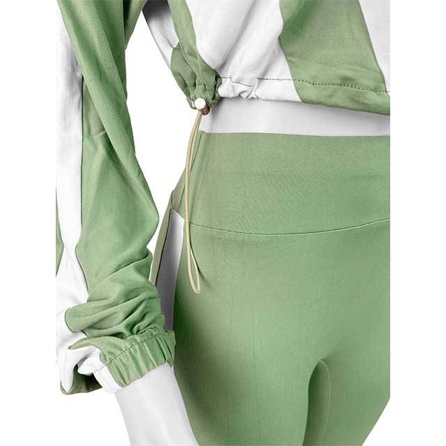 Contrast Color Sports Casual Pant Set