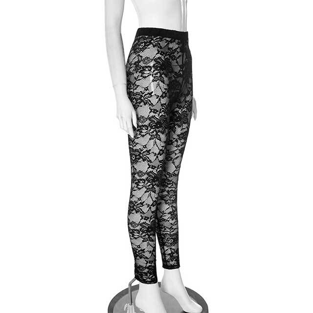 High Elastic See Through Skinny Lace Leggings