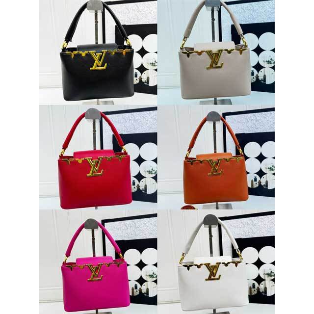 Metal Logo Fashion Leather Handbag