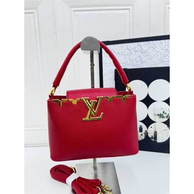 Metal Logo Fashion Leather Handbag