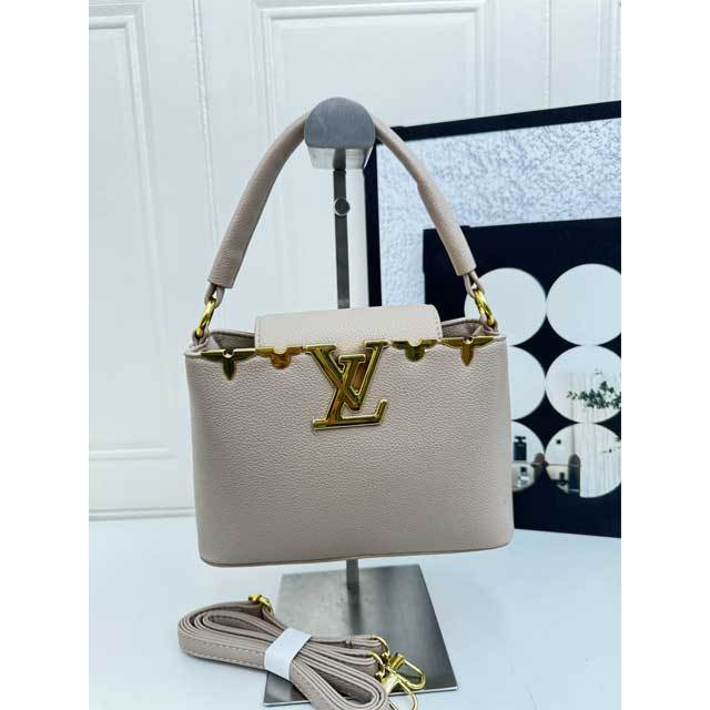 Metal Logo Fashion Leather Handbag