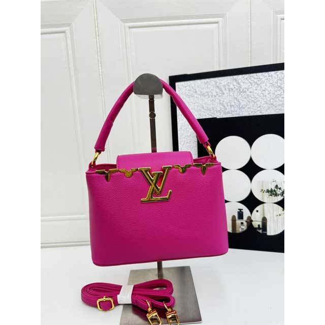 Metal Logo Fashion Leather Handbag