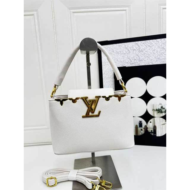 Metal Logo Fashion Leather Handbag
