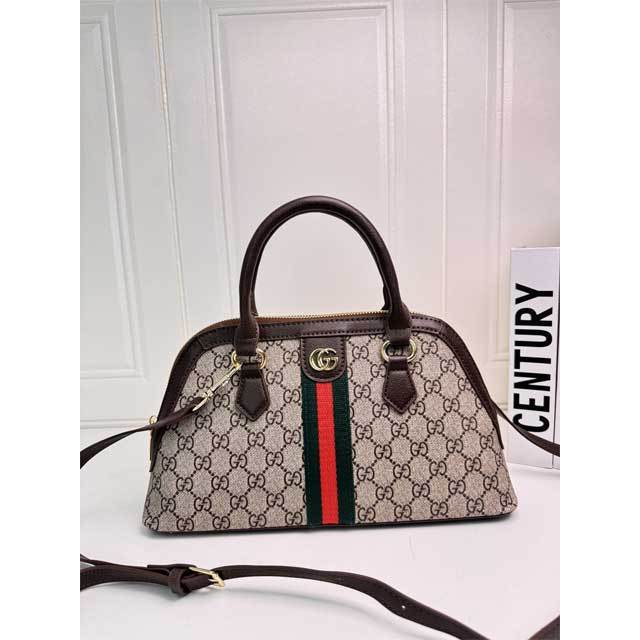 Striped Fashion Leather Crossbody Handbag