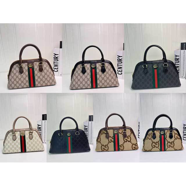 Striped Fashion Leather Crossbody Handbag