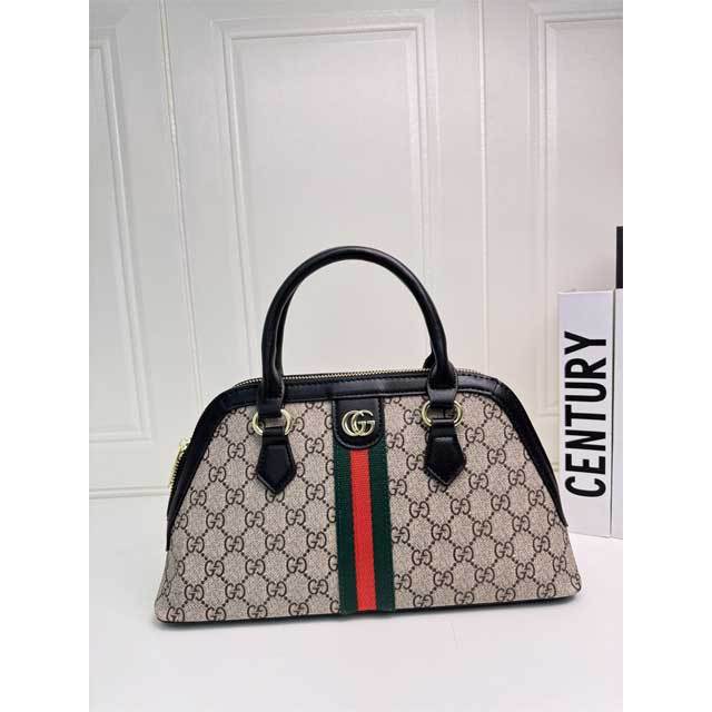 Striped Fashion Leather Crossbody Handbag