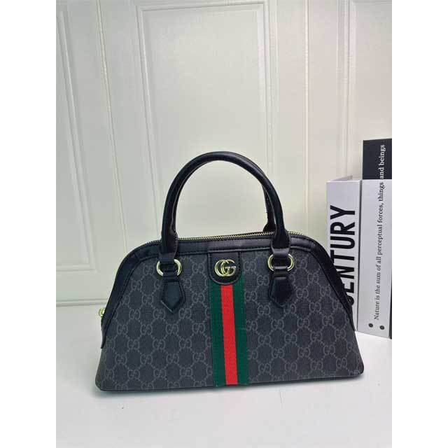 Striped Fashion Leather Crossbody Handbag