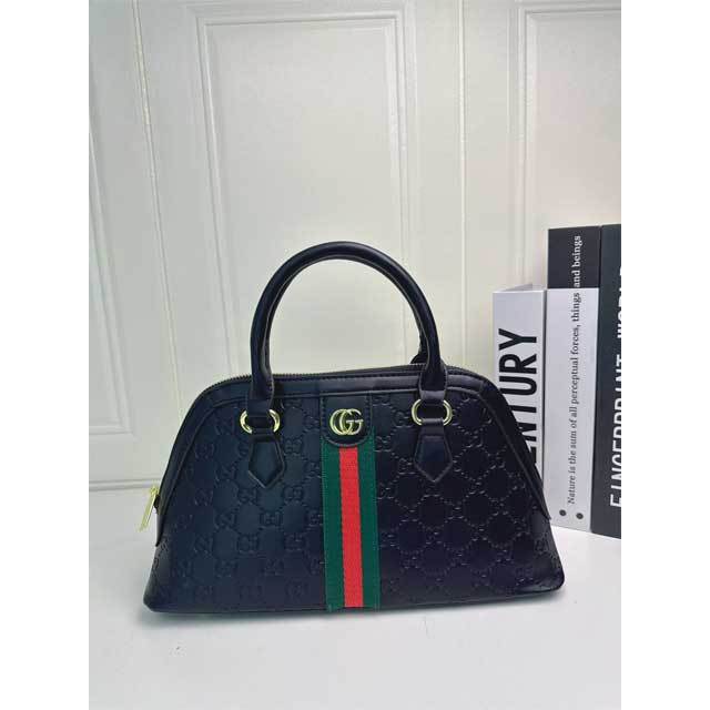 Striped Fashion Leather Crossbody Handbag