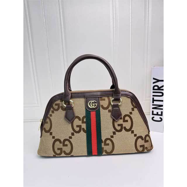 Striped Fashion Leather Crossbody Handbag