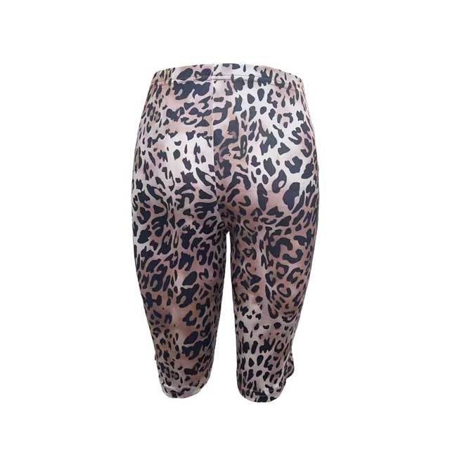 Elastic Waist Leopard Printed Skinny Legging