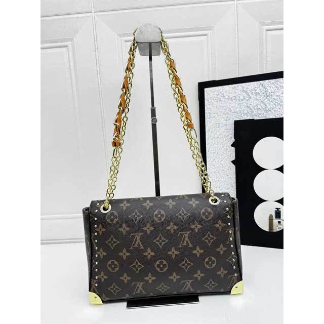 Chained Leather Printed Women Handbag
