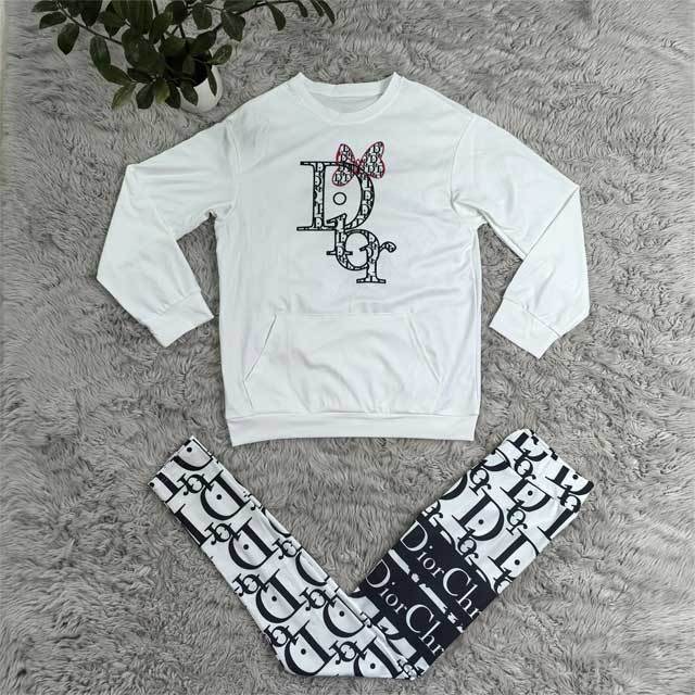 Printed Long Sleeve Casual Pants Suit