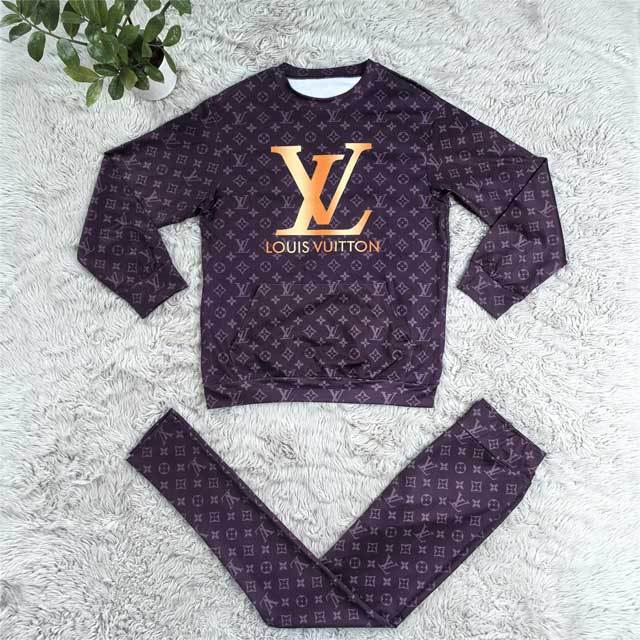 Printed Long Sleeve Casual Pants Suit
