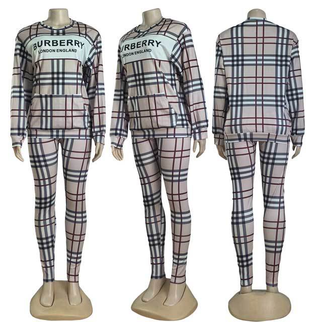 Printed Long Sleeve Casual Pants Suit