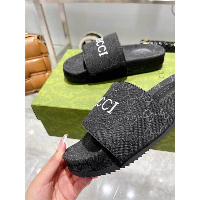 Embroidery Jacquard Thick-Soled Slipper