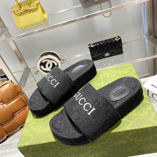 Embroidery Jacquard Thick-Soled Slipper