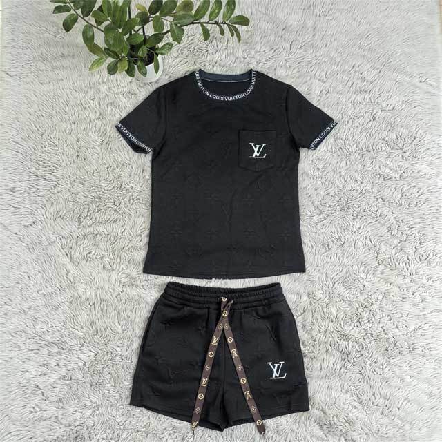 Fashion Embossing Women Short Set