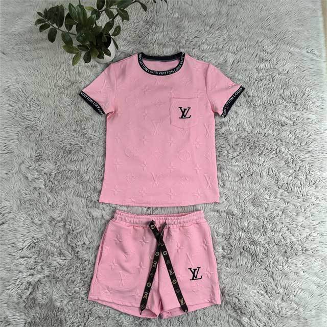 Fashion Embossing Women Short Set