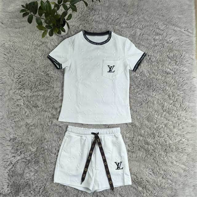 Fashion Embossing Women Short Set