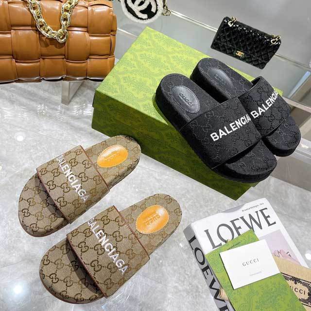 Fashion Embroidery Thick-Soled Slipper