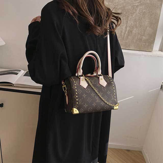 Leather Printed Fashion Crossbody Boston Bag