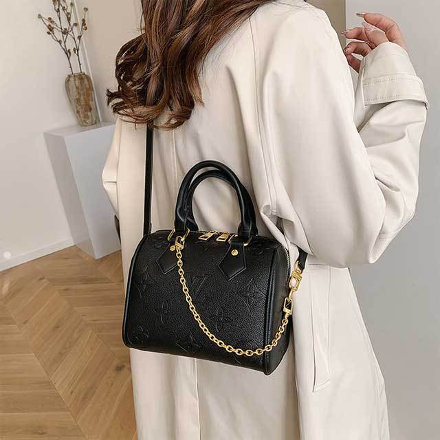 Leather Printed Fashion Crossbody Boston Bag