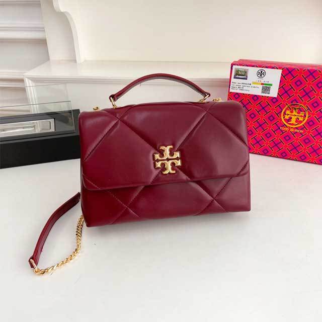 Metal Logo Leather Fashion Handbag