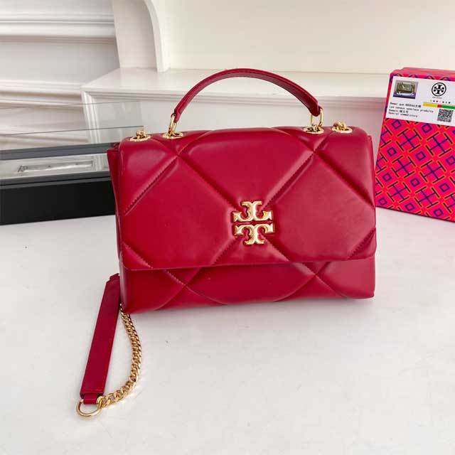 Metal Logo Leather Fashion Handbag