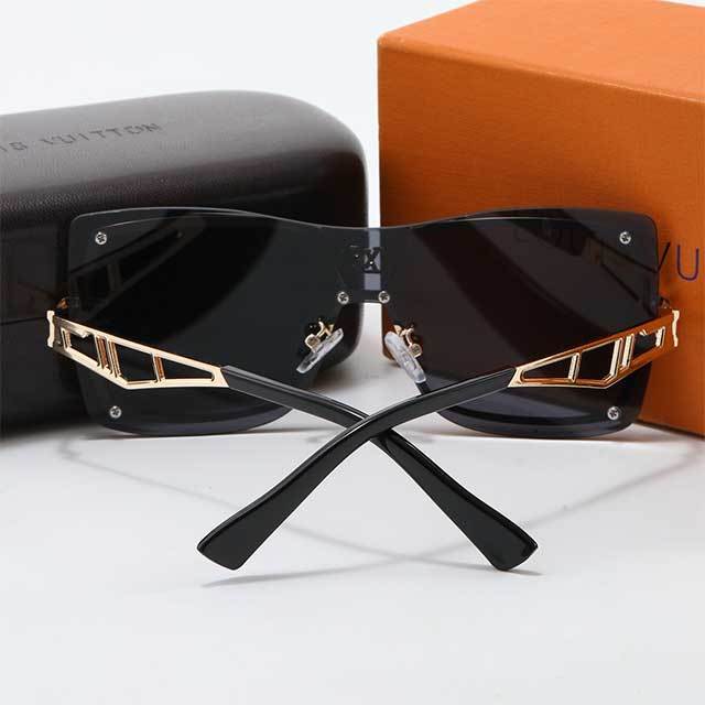 Metal Frame Rimless Large Square Glasses