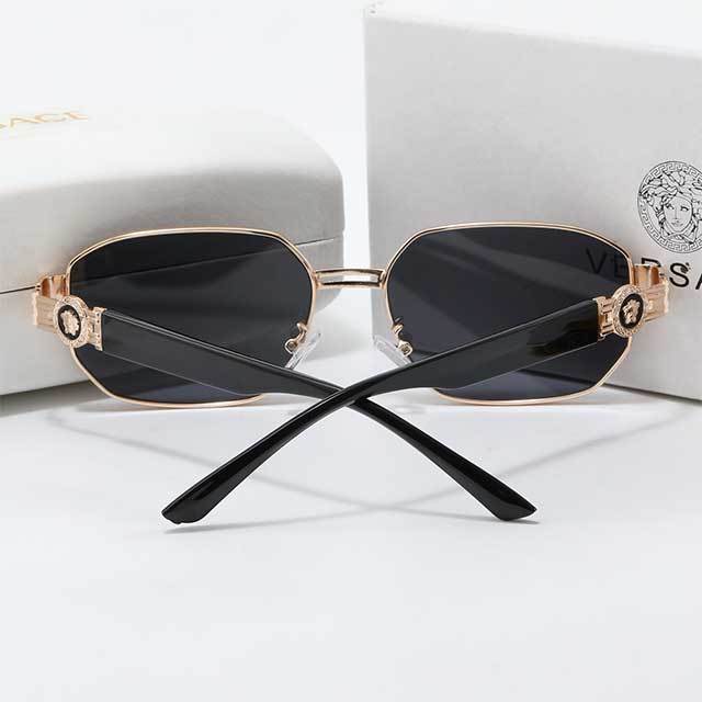 Gradient Lens Metal Frame Unisex Glasses