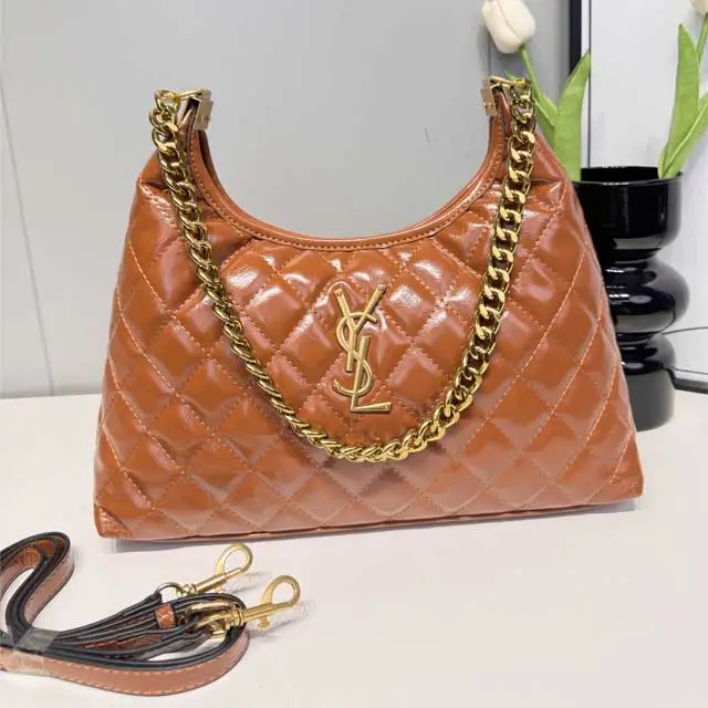 Metal Logo Leather Fashion Crossbody Bag