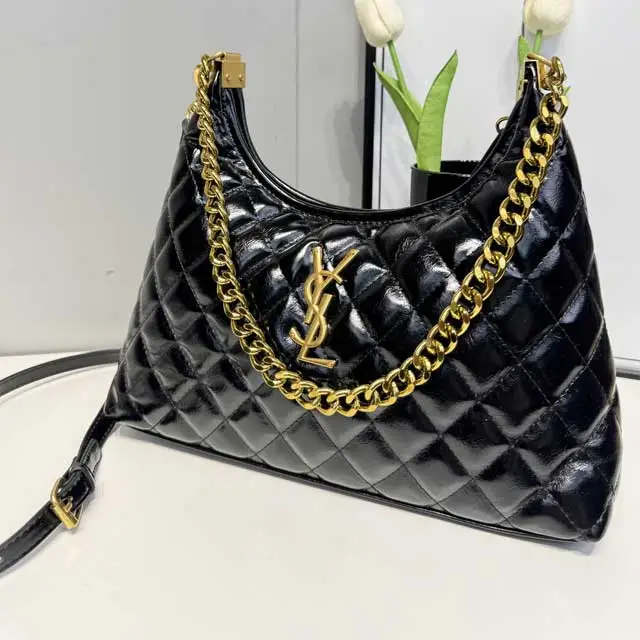 Metal Logo Leather Fashion Crossbody Bag