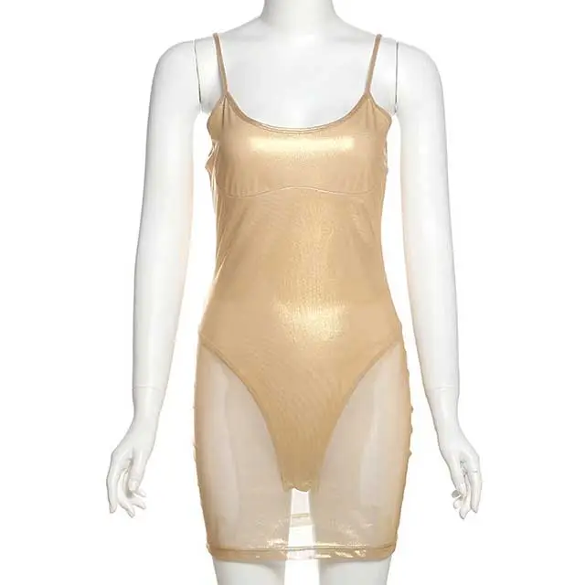 Night Out Partywear See Through Cami Mini Dress