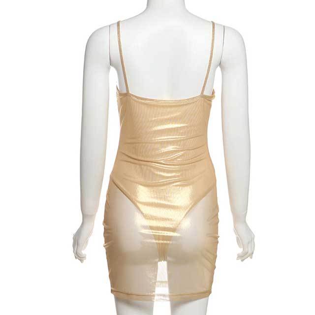 Night Out Partywear See Through Cami Mini Dress