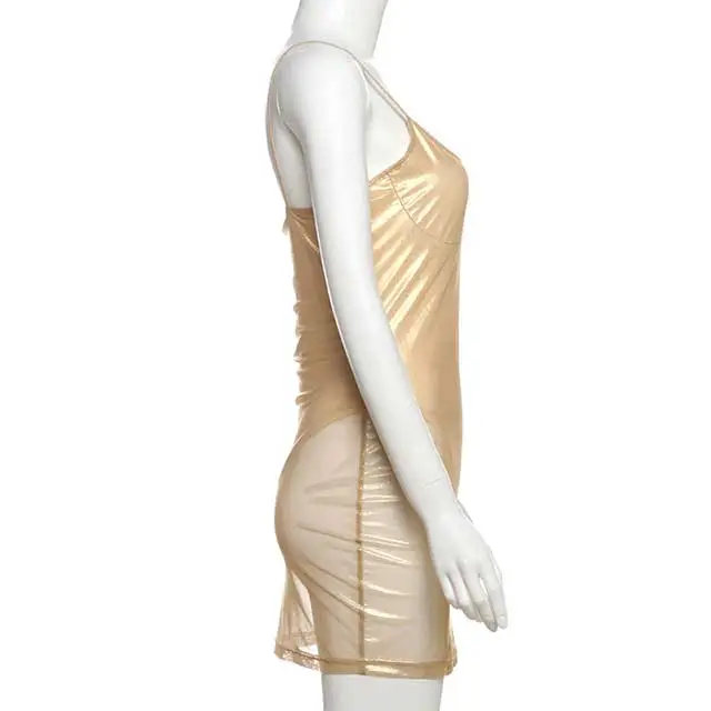 Night Out Partywear See Through Cami Mini Dress